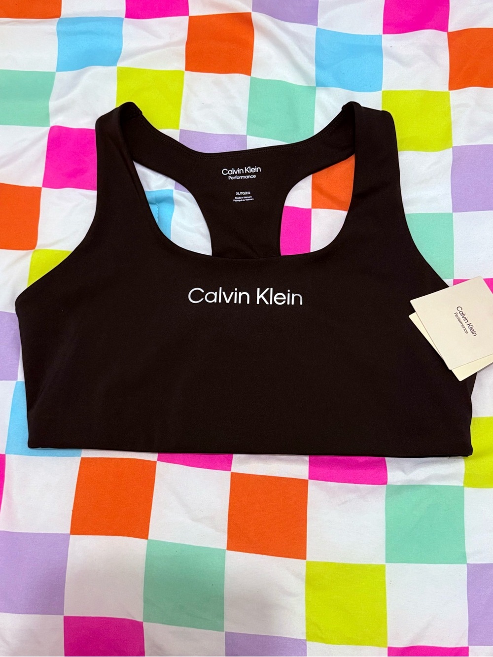 Calvin Klein Black Performance Logo Sports Tank